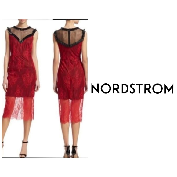 😍NWOT! DVF Beaded Chantilly Lace Dress 6 - Picture 3 of 3